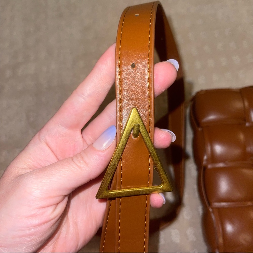 Amazon Brown Woven Leather Crossbody Bag - Picture 12 of 15